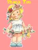 little girl with flowers