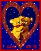 two bears in a heart