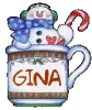 MUG WITH SNOWMAN