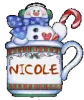 MUG WITH SNOWMAN