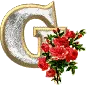 LETTER G WITH ROSES