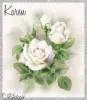 White Glitter Roses For Karen