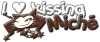 I heart kissing Miché [glitter text]