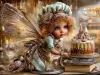 Fairy making a cake 