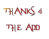 Thanks 4 the add!