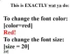 CHANGING COLOR AND SIZE