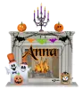 Anna - halloween fireplace
