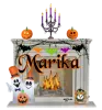 Marika - halloween fireplace