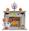 Tina - halloween fireplace