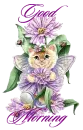 good morning purple kitty