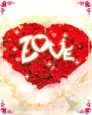 love heart in rose flowers