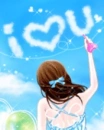 cute kawaii girl i love you
