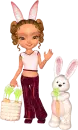 girl and bunny