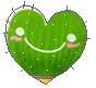 cute kawaii love heart cactus
