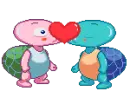 cute kawaii turtle love