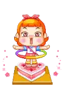 cute kawaii hulahoop girl
