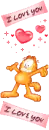 cute kawaii love garfield