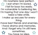 I'm no Where Perfect You have no idea