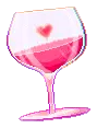cute kawaii glass of wine
