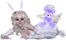 girl with bunny ears