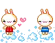 cute kawaii bunny love
