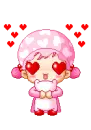 cute kawaii pink haired girl