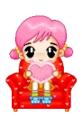 cute kawaii pink haired girl