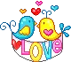 cute kawaii love bird