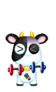 cute kawaii sporty cow