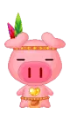 cute kawaii indian pig