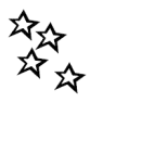 Cute Black Stars