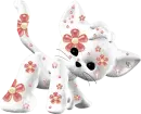 kitty with flowers