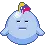 funny blue blob - silly face