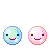 lovely pink & blue blobs