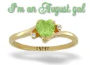 August Birthstone Ring