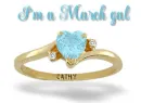March Birthstone Ring