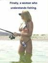 a man's dream fishing partner