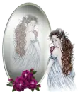 Lady Reflection in mirror
