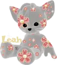 kitty with flowers