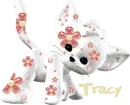 kitty with flowers