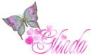 Glitter Butterfly with Name
