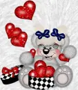Cute Bear And Hearts