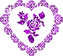 Purple Heart And Rose