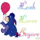 Eeyore with the name Leah