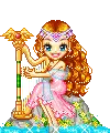 Cute harp player