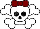 Skull with bow