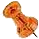 clear orange thumbtack