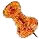 clear orange thumbtack glittered