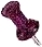 clear purple thumbtack glittered