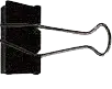 black clip glittered
